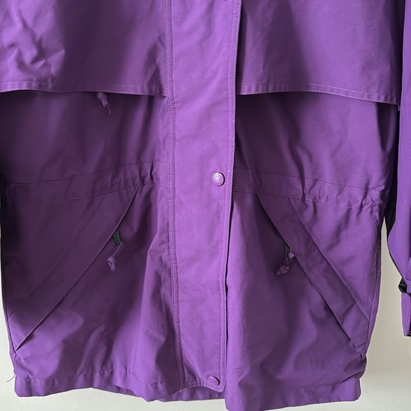 Y2K Eddie Bauer Gore-Tex Full Zip Royal Purple Vented Full Zip Mid Lengt… - Picture 5 of 12